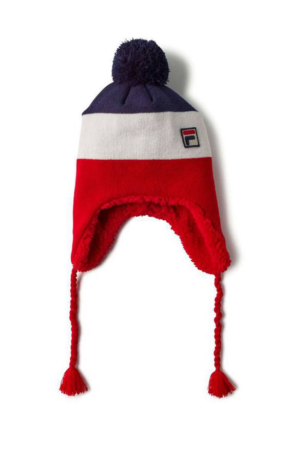 Fila Čiapky Beanie Námornícka Modrá / Biele / Červené - Pom Sherpa Vypredaj - Slovakia 94072-LPKC